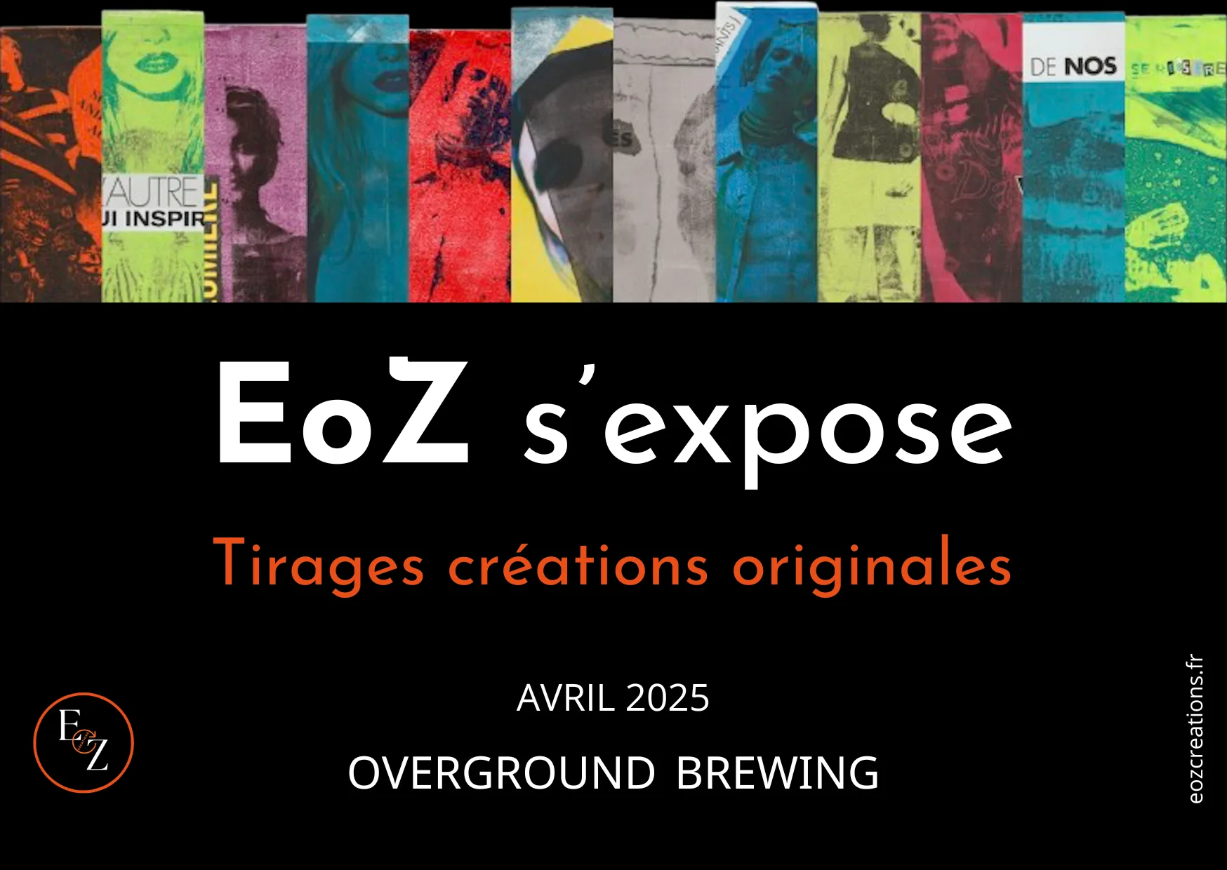 affiche expo eoz créations overground brewing